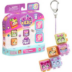 Series 2 5-Pack | 5 Collectible Character Keyboard Keys Click and Clack | Create Your Own Keychain | Ages 6+