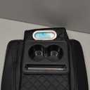 HZEL Car Center Console Cover, Leather Vehicle Armrest Cushion with Storage Bags, Cup Holder  Tissue Box, Waterproof Auto Interior Arm Rest Seat Box Pad, Universal Fit (Black)