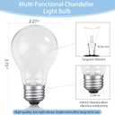 40 Watt Incandescent Light Bulbs, A19 Light Bulb, Dimmable, 2700K Soft White, 4 Pack