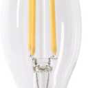 Feit Electric 60W Equivalent Candelabra LED Light Bulb, Dimmable, E12 Base, 2700K Soft White, B10 Filament Torpedo Tip Decorative Lighting Bulbs, 13-Year Lifetime, CTC60/927CA/FIL/6, 6-Pack