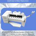 GE WR30X39345 Refrigerator Ice Maker Kit Built-in with Auger, Small Cube Part Production Number 245D3112G001 and CAN03-101 Replace WR30X31922, WR30X36235, 4979419, AP7205611, PS16874486