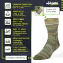 Alvada Merino Wool Hiking Socks Thermal Warm Crew Winter Boot Sock For Men & Women 3 Pairs (Small-Medium)