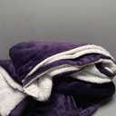 Bedsure Sherpa Fleece Blankets King Size for Bed - Thick and Warm, Soft Fuzzy Plush King Blanket for Winter, Purple, 108x90 Inches (King (108" x 90"), 08 - Purple)