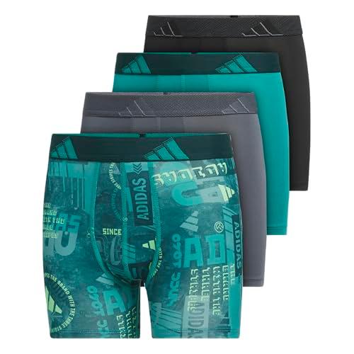 Adidas Youth Microfiber Boxer Brief (Multipack) Athletic Underwear for Kids Boys, Size XL