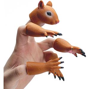 RONIAVL Animal Squirrel Finger Puppet Funny Toys, Puppet Show Theater Props, Sridiculous Weird Gag Gift Soft Odourless