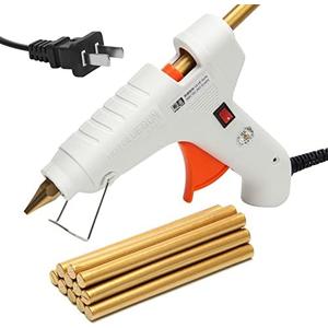 Sealing Wax Sticks 12P with Glue Gun, Luxiv 5.4" Sealing Waxs Stick 10MM Fire Manuscript Glue Gun Wax Seal Stamp for Wedding Invitations, Envelopes, Package Seal Waxs Sticks (Gold)