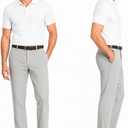 SNOWTEN Mens Dress Pants, Soft Pro Fabric, Classic Fit Stretch Work Pants Lightweight Water-Repellent Pant with Pockets, 32W x 34L (Gray)