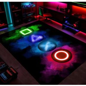 Gaming Rug for Boys Room, 5'x7' Game Rug Gamer Rug for Bedroom Livingroom Game Room Carpet Gaming Room Decor