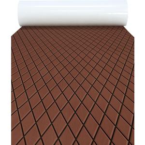 KXKZREN EVA Foam Boat Flooring Decking Sheet 6mm Thick Diamond Anti-Slip Marine Flooring Mat Self Adhesive Deck Pad for Bass Boat Yacht Motorboat RV Cooler Tops,47.2" x 94.5" / 27.6"x74.8"