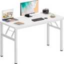 DlandHome 47 inches Folding Table Computer Desk Portable Table Activity Table Conference Table Home Office Desk, Fully Assembled White DND-ND5-120WW (White)