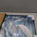 Yihui Arts Blue Heron Metal Wall Art - Exquisite Hand Crafted 3D Aluminum Artwork 24"L x 16"W