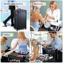 Mobile Nail Tech Station & Rolling Makeup Case with Drawers, 15.7"L x 13"W x 29.3"H