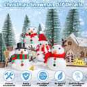 18 Pack Build a Snowman Kit, Snowman Kit DIY Winter Decorations Indoor, Christmas Snowman Crafts for Kids Bulk, Creative Kids Air Dry Clay Modeling Crafts Kit for Christmas Gifts Favor Supplies