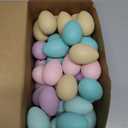 Beeveer 50 Pcs Plastic Easter Eggs Bulk for Easter Hunt 1.6 x 2.4 Inch Colorful Hanging Plastic Eggs for Basket Fillers Party Favor DIY Crafts Decoration (Pastel)