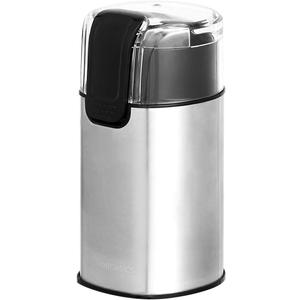 Amazon Basics Electric Coffee Grinder for Home Use, Spice Grinder for Coffee Beans, Herbs, Spices, Grains, Nuts, with Heavy-Duty Stainless Steel Grind Blades, 2.1Oz (60g), 150W, Black & Silver