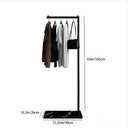 BUZUEY Black Clothing Rack with Marble Base,Freestanding Garment Rack for Hanging Clothes,Modern Coat Rack, Minimalist Clothes Rack for Small Spaces,Bedroom,Entryway,Boutique Display