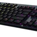 Logitech G915 LIGHTSPEED Wireless RGB Mechanical Gaming Keyboard Clicky, Pro-Grade Wireless, Low Profile Mechanical Switches, 22MM Ultra-Thin Design, Black