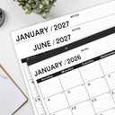 Desk Calendar 2026-2 PACK,January 2026 to June 2027,Desk calendar 2026-2027 Large 22x17, Calendar 2026 with PVC Cover,Round Holes& NOTES List (Black),18 Months 2026 Desk Calender.