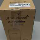 Air Purifier for Home Bedroom, AromaRoom H13 HEPA Air Filter For Smoke Pollen Dander Hair Smell Air Cleaner, 3in1 Filter with Sleep Mode, Quiet Air Cleaner For Pets, Home, Baby Room (White)