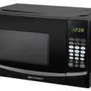 Emerson MW9255B Countertop Microwave Oven, 6 Pre-Programmed Settings, Removable Glass Turntable and Child Safety Lock, 0.9 Cu ft, 900W, Black