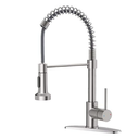 OWOFAN Kitchen Faucet with Pull Down Sprayer Brushed Nickel Stainless Steel Single Handle Pull Out Spring Sink Faucets 1 Hole Or 3 Hole Dual Function for Farmhouse Camper Laundry Utility Rv Wet Bar