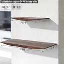 Floating Shelves for Concrete Wall: Solid Wood Shelf 15.75 and 23.6 inch with Heavy Duty Hidden Bracket for Display Books Plants Vinyl Ceramics Collectibles (Dark Brown)