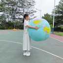 Keesoon-36 Inch Giant Geographic Globe, Inflatable Globe, PVC Educational Game World Map Globe, Diameter 90cm