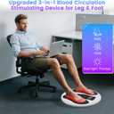EMS Foot Massager with Infrared Therapy for Neuropathy,Foot Circulation Stimulator for Pain Relief,10 Modes & 20 Strengths for Plantar Fasciitis,Swelling,Cramps,RLS