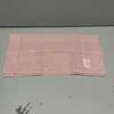 Short Linen Tier Curtains Rod Pocket Semi Sheer Half Kitchen Curtain Burlap Light Filtering Thick Linen Drapes for Bathroom, 41X20  inches Long, Pink, Set of 2 Panels