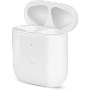 Replacement AirPod Charging Case Compatible with AirPods 1st 2nd Generation Wireless Charging case 550mAh Bluetooth Pairing Sync Button (No Earbuds)