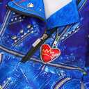 WYYXYB Girls Evie Costume Birthday Party Dress Halloween Descendants Cosplay Outfits(11-12 Years,Blue)