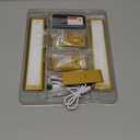 EZVALO Picture Light for Wall, Rechargeable 2400mAh Battery Lights Wireless with IR Remote, 3 Color & Dimmable Magnetic 7.87'' LED Lights Display for Painting, Living Room, Gallery, Bedroom(Gold-3P)