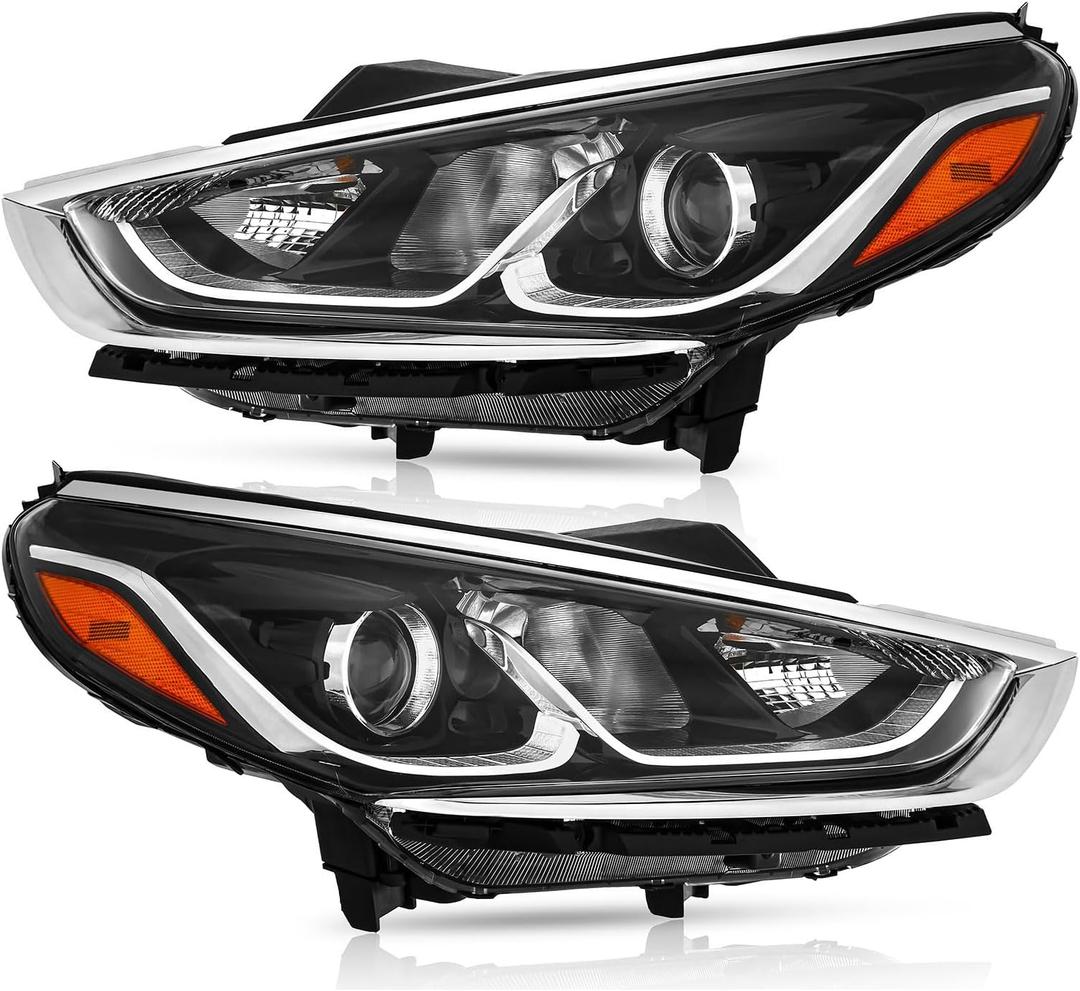 TODO Headlights Assembly Compatible with 2018 2019 Sonata | Driver and Passenger Side