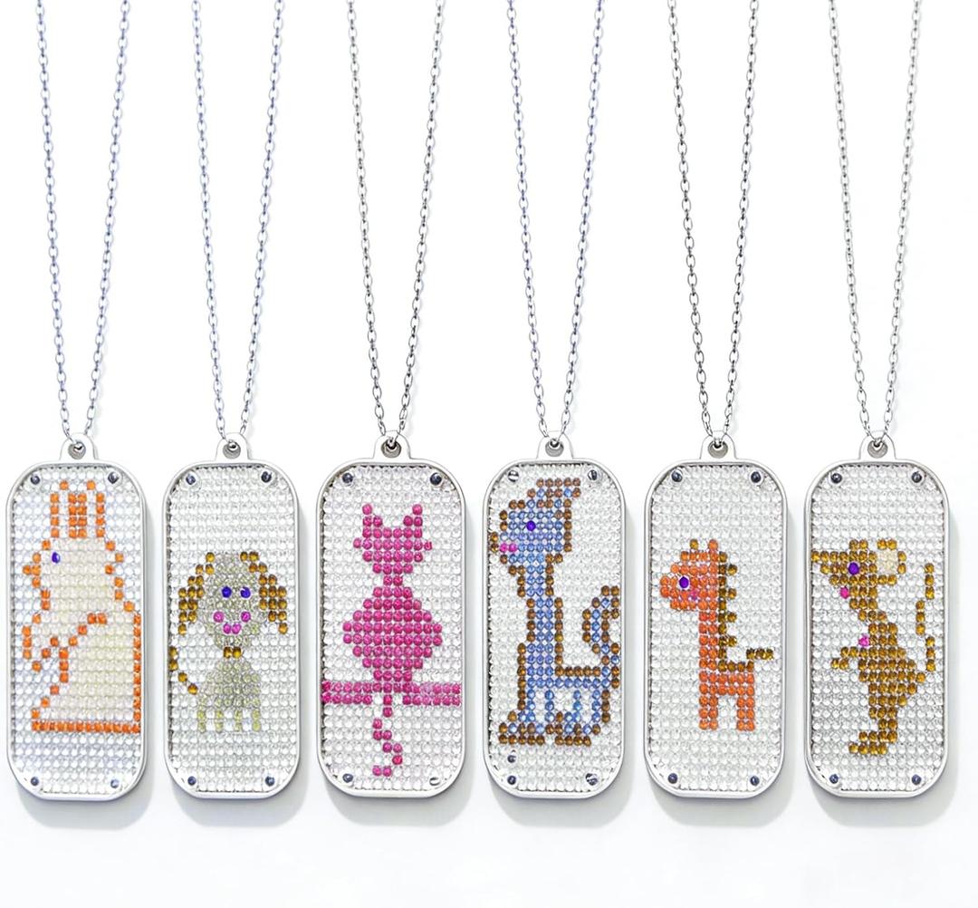 RUOZTEOO Kit DIY Necklace 6 Color 50 Rhinestone and Tools for Women Beginner Arts and Craft Gift Fun Activity