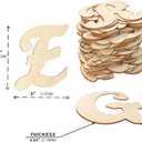 6 Inch 86 Pieces Wooden Letters Unfinished Thin Wood Alpabets A-Z for Crafts,Cursive Uppercase