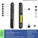 QUI Presentation Clicker for PowerPoint, RF 2.4GHz USB Wireless Presenter Remote with Volume Control, PowerPoint Clicker Slide Advancer for Mac, Windows, Laptop, Keynote