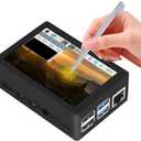 GeeekPi 3.5 inch Touch Screen with Case for Raspberry Pi 4, with Fan and Heatsinks, 320x480 Resolution TFT LCD Display for Raspberry Pi 4 Model B (Pi Board NOT Included)