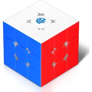 GAN 356 R S 2, 3x3 Speed Cube Gans Classic Non-Magnetic Magic Cube Stickerless Puzzle Practice Solving Wing-Shaped Core 2.0, 90 Corner Cutting, Tension Adjustable, 356RS2