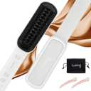 Hair Straightener Brush, Luxing PuraLux Straightener Comb, Fast Heating Hair Straightening Comb, 5 Temp Settings & Anti-Scald with Ceramic Coating, Professional Styling Tools (Pearl White)