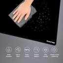 Glass Mousepad with Hard Surface for Gaming, Ultra Smooth Mouse Mat, Water-Resistant Large Mouse Pad Precision Speed Control for Esport Games/Office, Black XL(15.719.6)