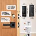 Philips Built-in WiFi Smart Lock, Keyless Entry Door Lock with App, Touchscreen, Fingerprint Door Lock Compatible with Alexa & Google, Splash-Proof Design, Includes 8 Batteries, Black