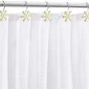 CHICTIE 12-Pack Gold Snowflake Shower Curtain Hooks