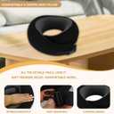 Tuvalud Travel Neck Pillow,360 Surround Support, Memory Foam Travel Pillow with Adjustable Buckle for Airplanes, Cars & Office Naps (Black)