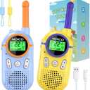 MOICO Toys for 3-12 Year Old Boys Girls, Rechargeable Long Range Walkie Talkies for Kids with 22 Channels, 3 4 5 6 7 8 Year Old Kids Gift, Perfect for Outdoor Camping, Hiking, Christmas and Birthday