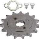 X AUTOHAUX 1 Set 520 Style 15 Teeth 20mm ID Motorcycle Front Engine Sprocket Fit for 50cc 70cc 110cc 125cc Motorcycle Dirt Pit Bike Mini Bike ATV Go Kart Quad