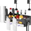 Blackstone Caddy, Grill Griddle Caddy for Blackstone 28"/36" Griddles, Space Saving Blackstone Griddle Caddy, BBQ Blackstone Accessories Caddy with Paper Towel Holder & Magnetic Tool Holder PTALSEAW (12.2" x 4.3" x 4.3")