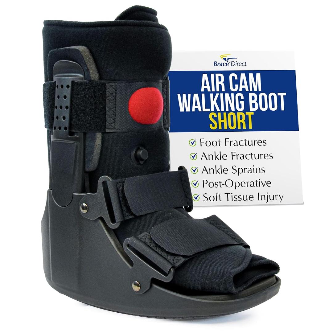 Brace Direct Short Air CAM Walking Boot for Broken Foot & Sprained Ankle, Small