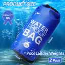 2Pcs Universal Pool Step Weights, Swimming Pool Ladder Weights for Above Ground Pools, 10L 500D PVC Pool Stair Weights, Waterproof Sand Bags with Handle for Pool Ladder Steps
