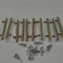 goldenwarm 10 Pack Brushed Brass Cabinet Handles Kitchen Hardware Knobs Drawer Pull Handles for Kitchen Knobs - Cabinet Hardware 5in Hole Center