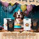 Gersoniel 50 Pcs Paw Dog Treat Bags Gift Bags with Window Resealable Stand up Plastic Zipper Pouches for Canine Delights or Dog Party Supplies, 5.5 x 8.6 inches (Black and White)